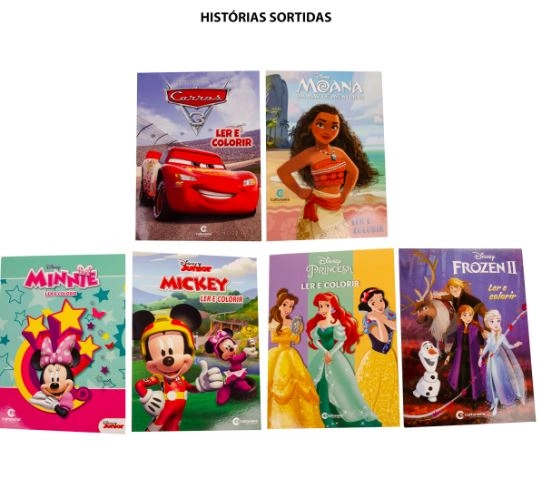 Livro Disney Ler E Color Sortido