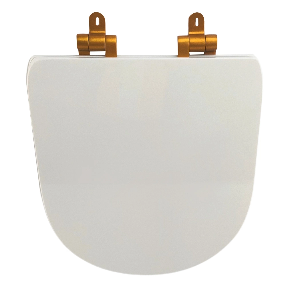 Assento Sanitário Poliéster Para Louça Life/vogue Plus (celite/deca) Slow Close Gold Matte (reb. Ocu