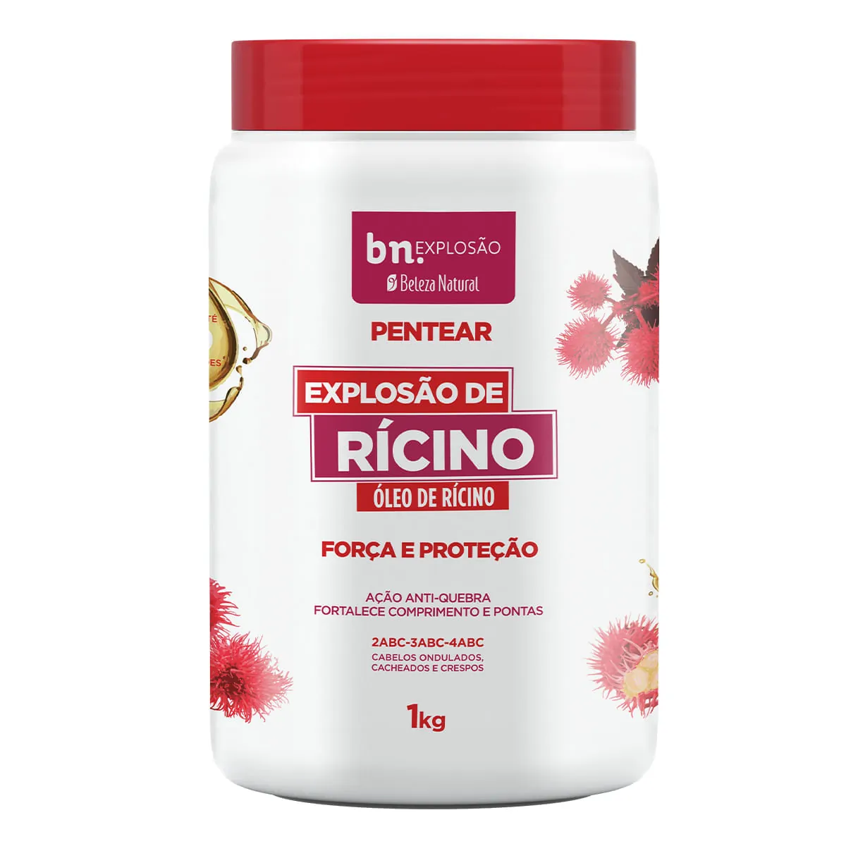 Creme de Pentear Explosão de Rícino 1Kg bn.Cachos
