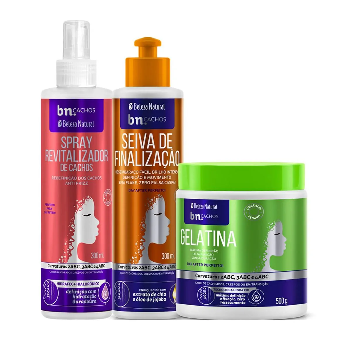 Spray Revitalizador Cachos Beleza Natural 300ml Todo Tipo De Curvatura