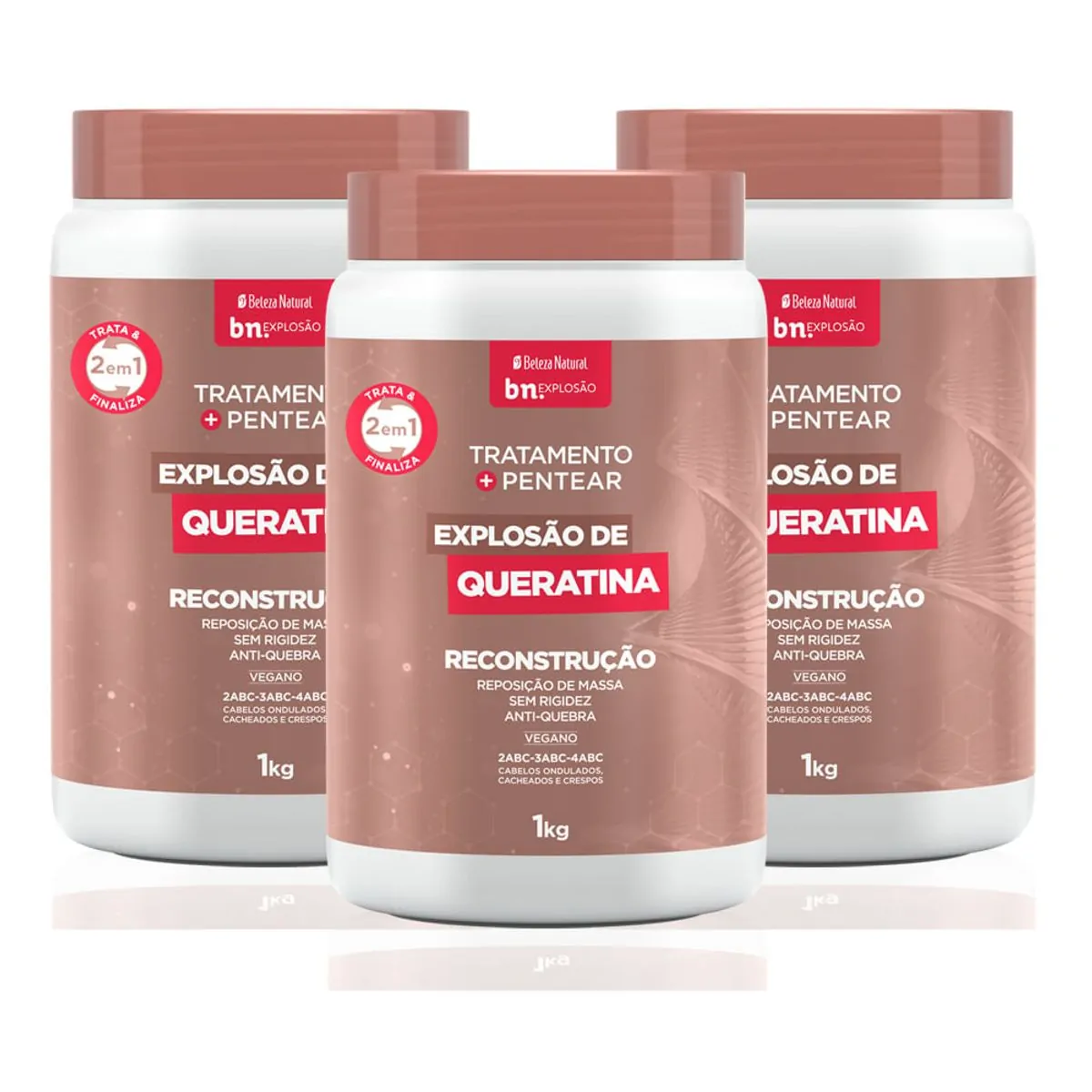 Creme De Pentear 1lt Explosao De Queratina Beleza Natural