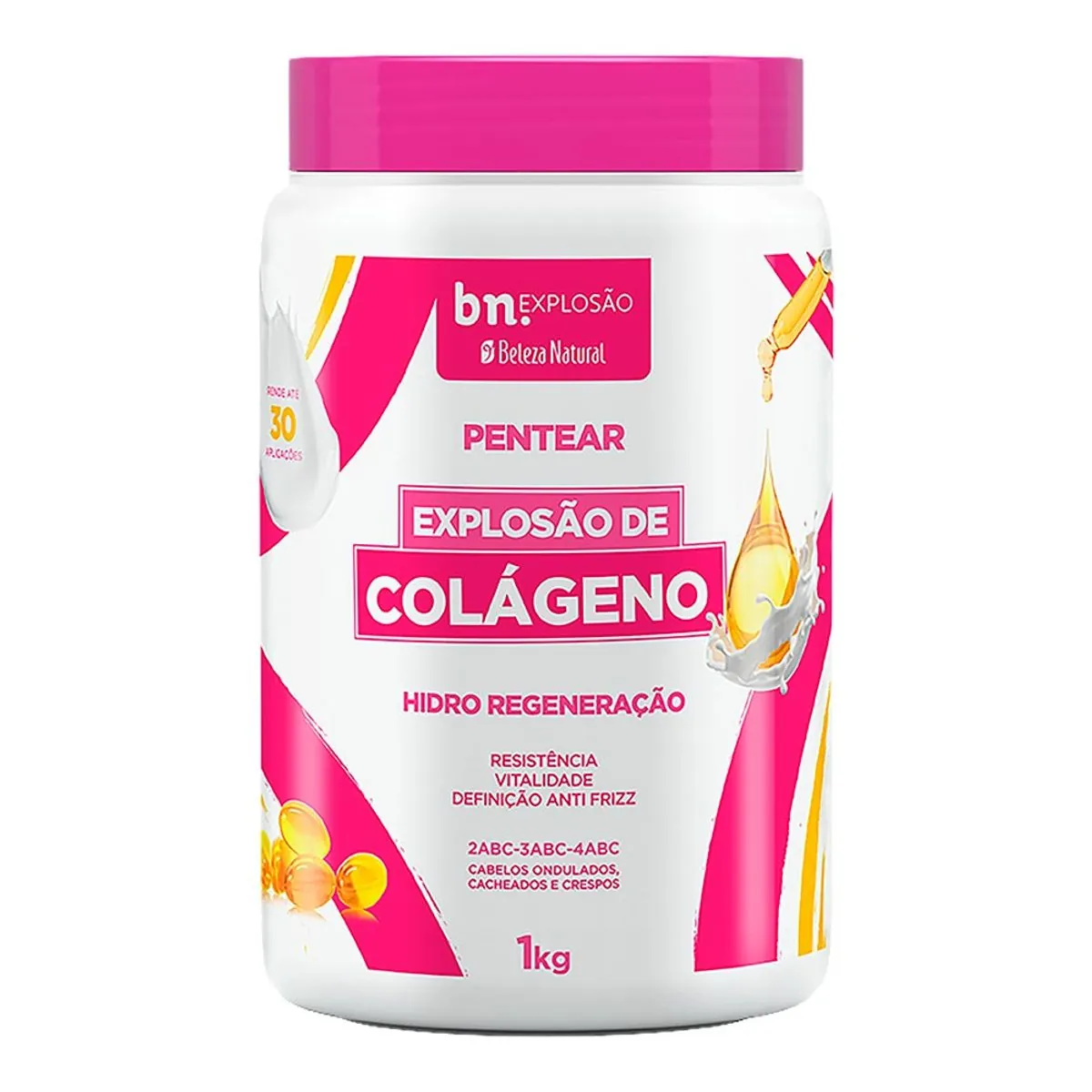 Creme De Pentear 1lt Explosao De Colageno Beleza Natural