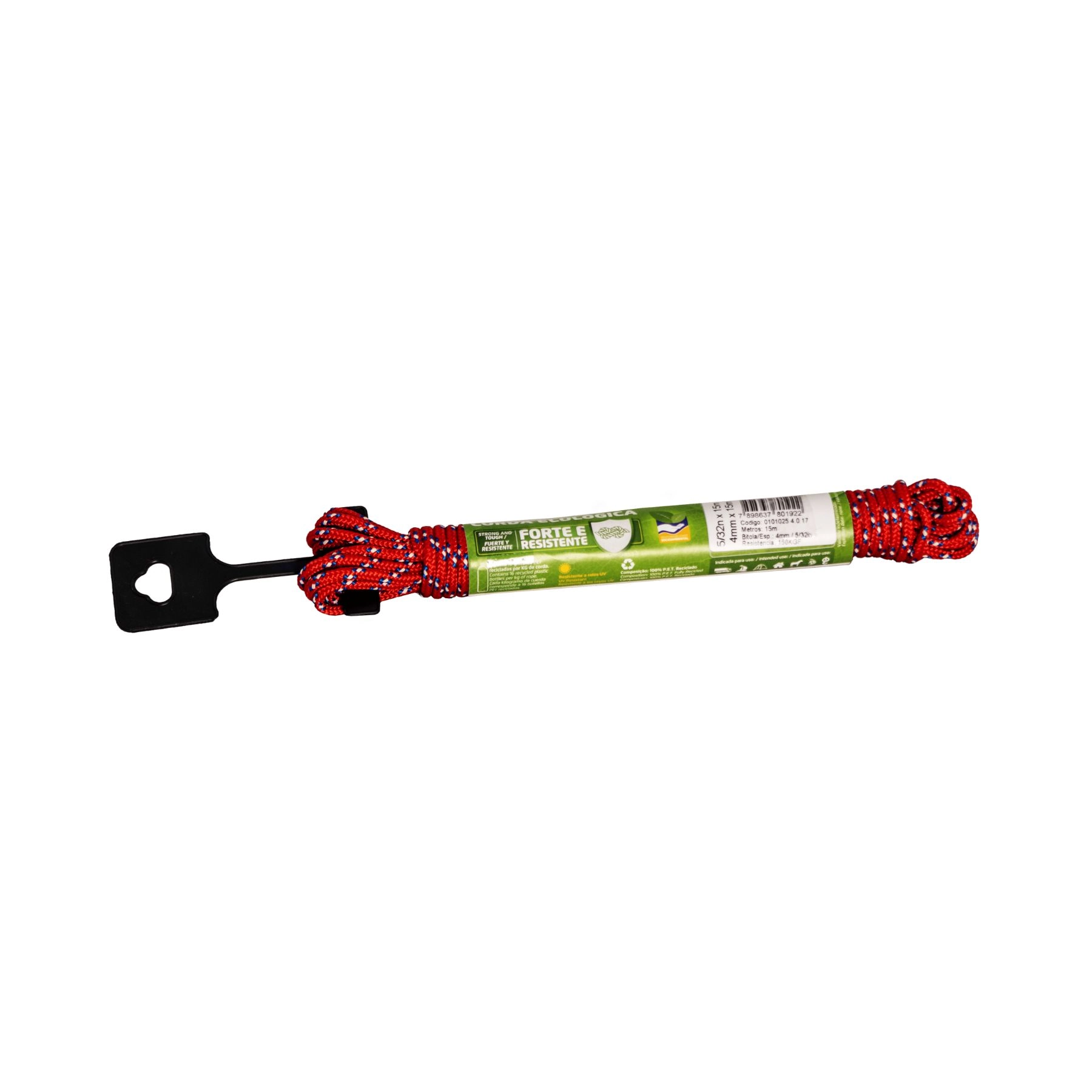 Corda de Poliéster Trançada 4mm Multifilamento com 25m Multicolorido Itacorda