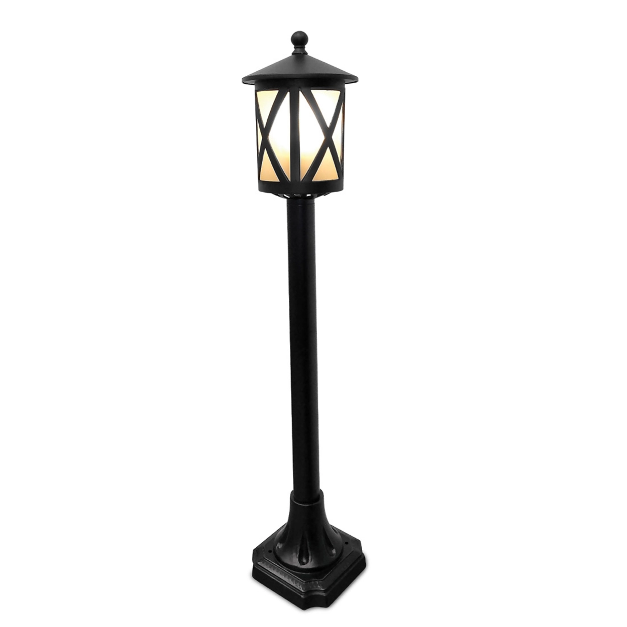 Poste Colonial Luxo Vidro 1e27 78cm