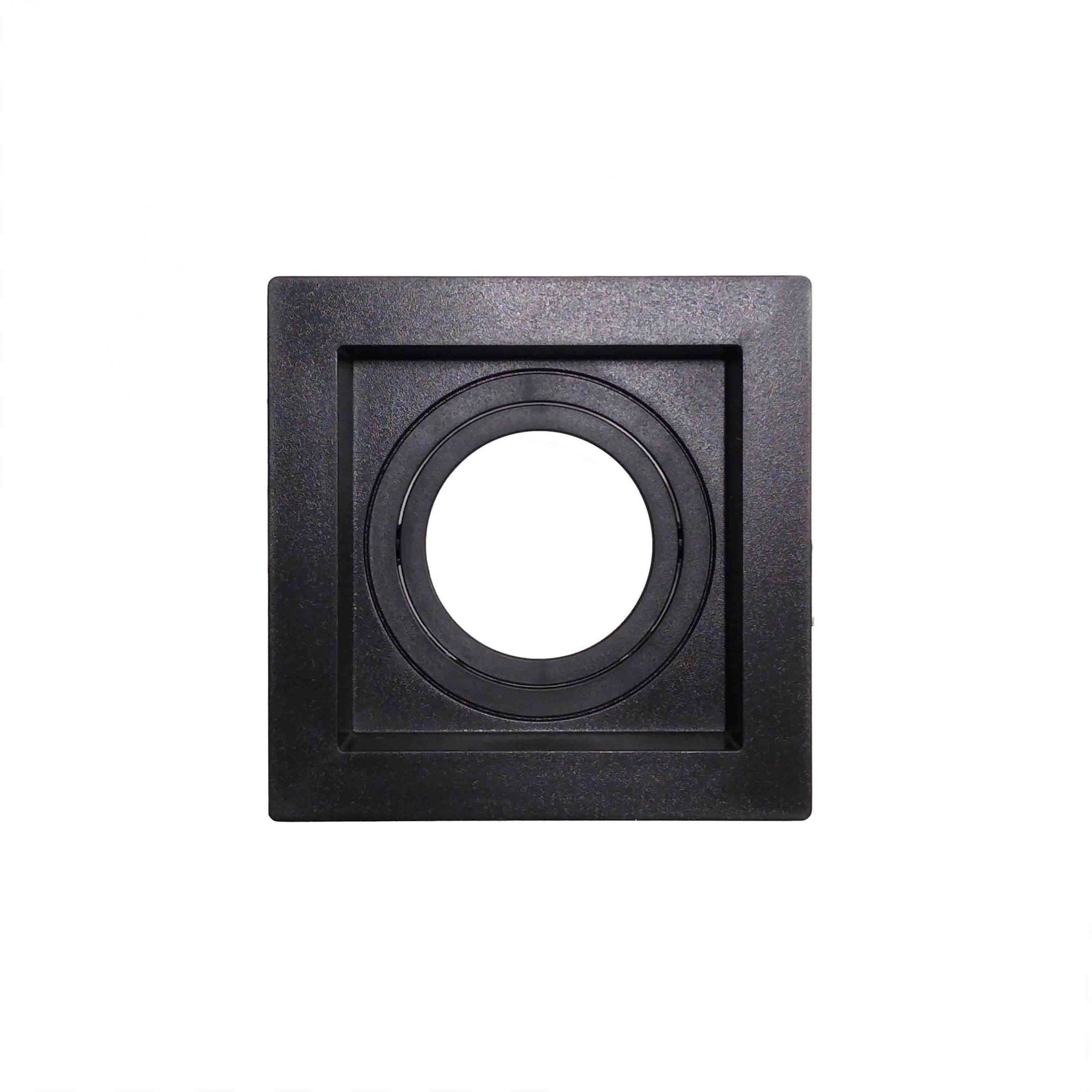 Spot De Embutir Conecta Mr16 Dicroica Quadrado Recuado Preto 10cm Evoled