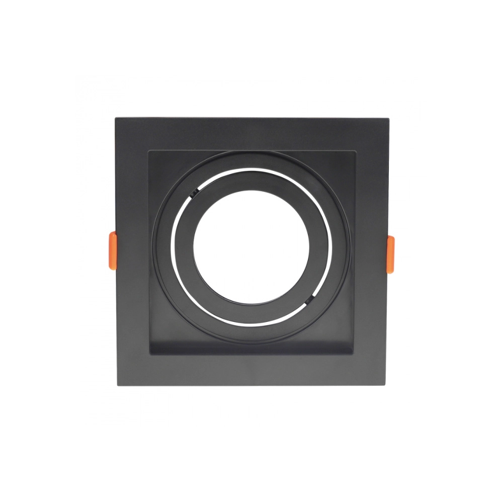 Spot De Embutir Conecta Par 20 Quadrado Recuado Preto 13cm Evoled