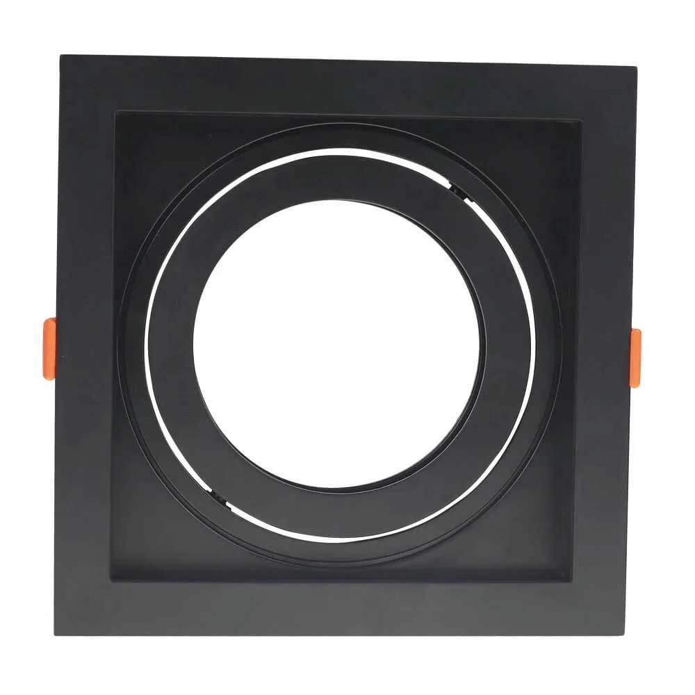 Spot De Embutir Conecta Par 30 Quadrado Recuado Preto 17cm Evoled