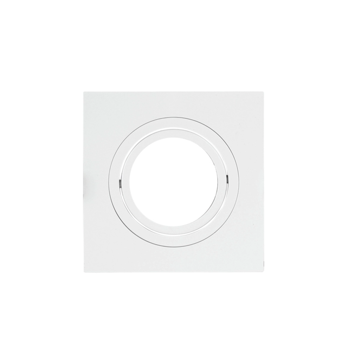 Spot Conecta De Embutir Ar70 Quadrado Plano Branco 13cm Evoled