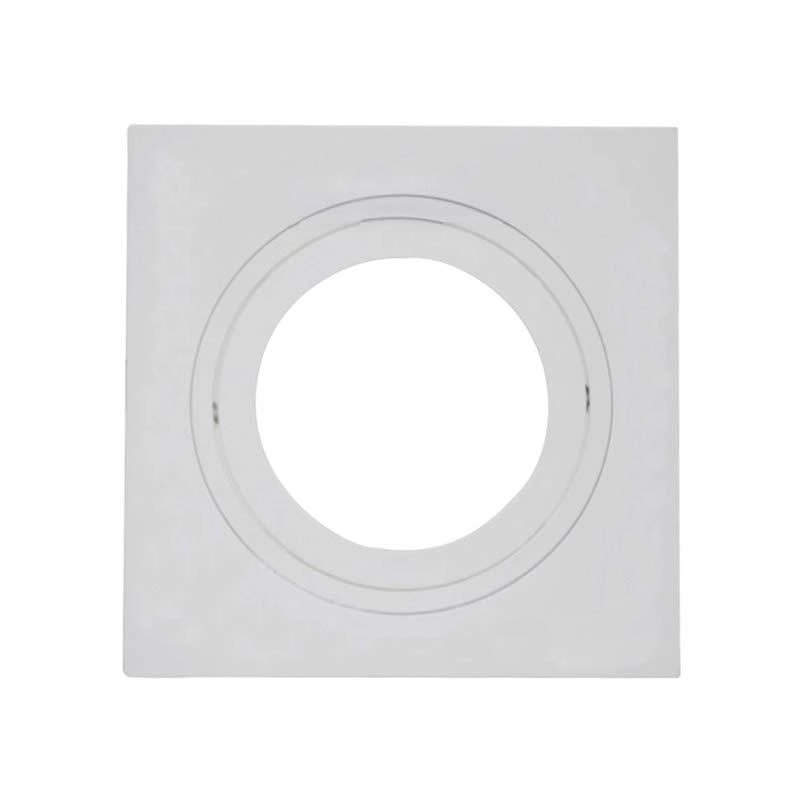 Spot Conecta De Embutir Ar111 Quadrado Plano Branco 17cm Evoled