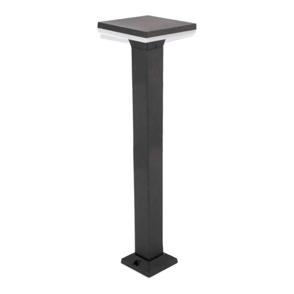 Poste Balizador Preto 60cm Led 12w 3000k Bivolt Ip65
