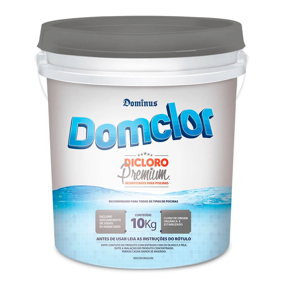 Cloro Piscina Dicloro Premium Cloro Ativo 56% 10kg - Domclor