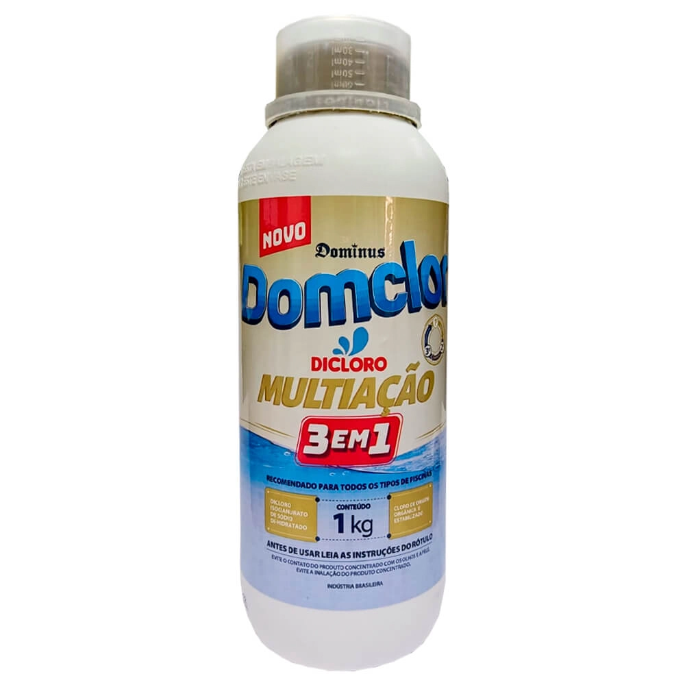 Cloro Piscina Dicloro Multiação 3 Em 1 - 1kg - Domclor