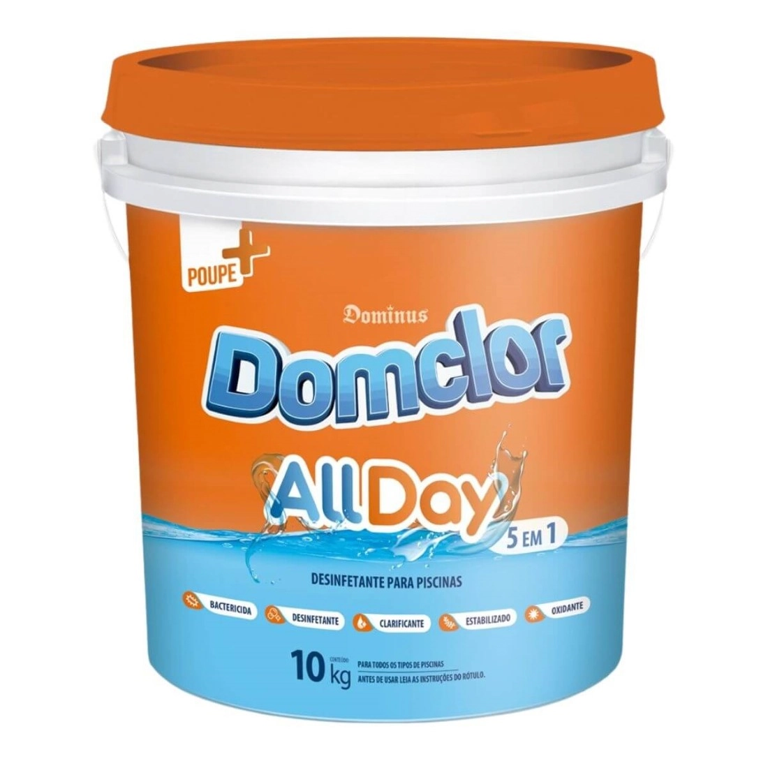 Balde De Cloro Para Piscina 5 Em 1 Allday 10kg - Domclor