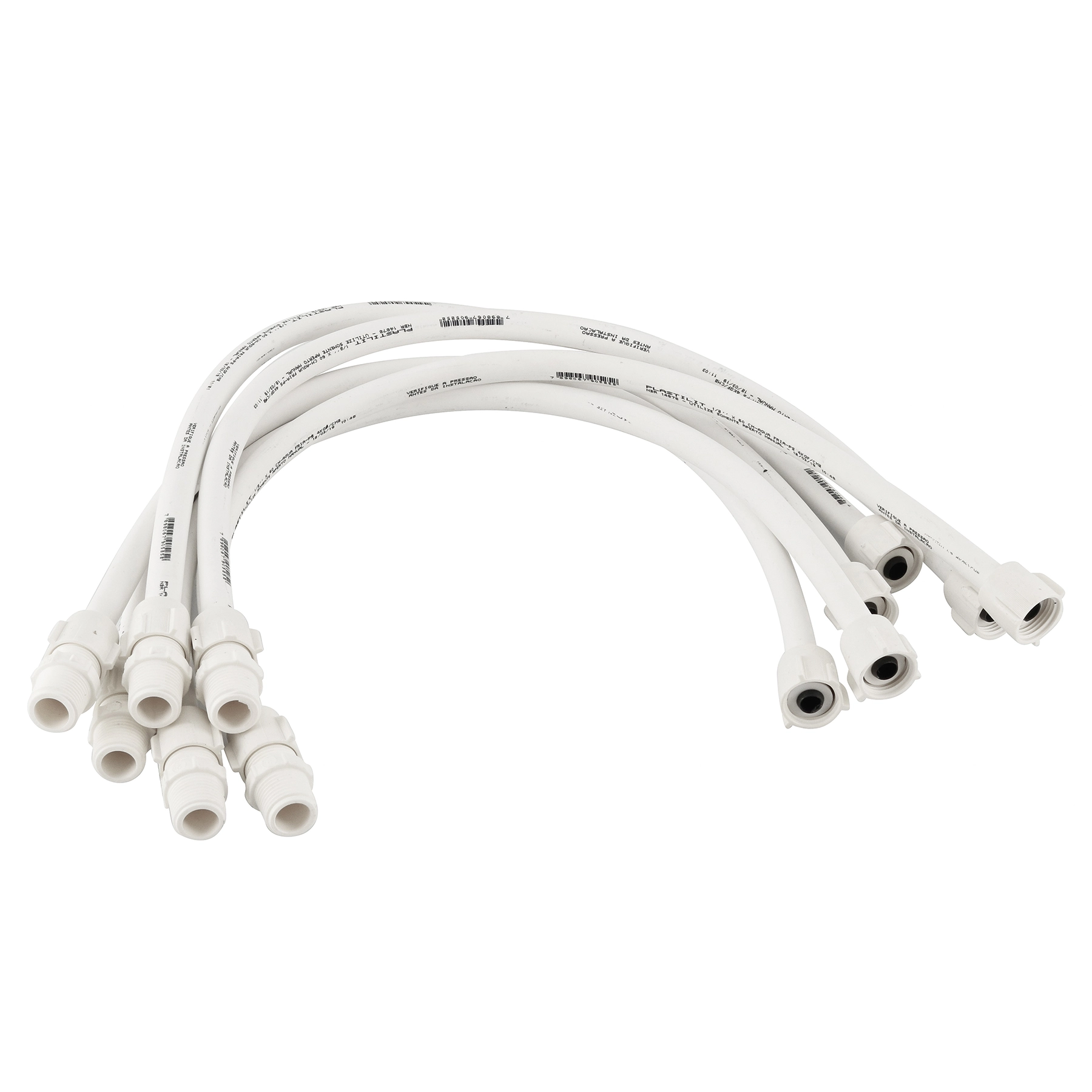 Mangueira Flexível para Água Branco 1/2" 60cm Pack Com 6 Peças Plastilit