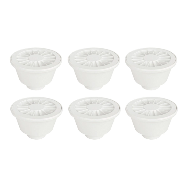 Ralo Sifonado Redondo 100x40mm PVC Pack Com 6 Peças Plastilit