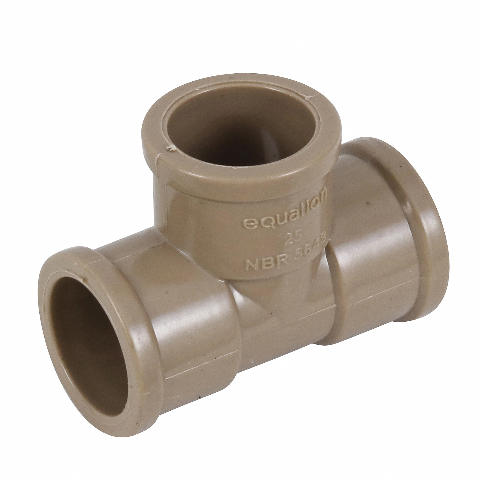 Tê PVC Marrom Soldável 3/4" 25mm Equation