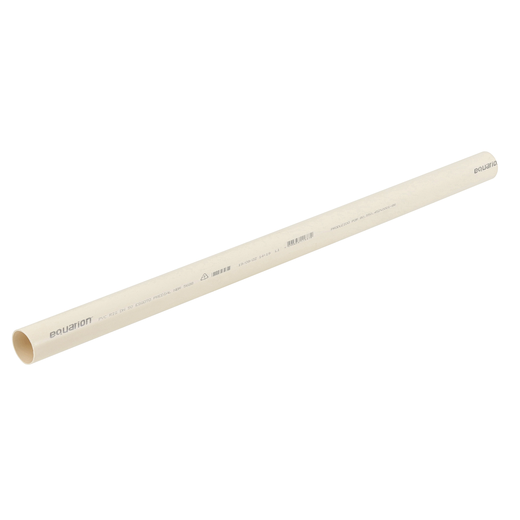 Cano PVC para esgoto 50mm ou 2" barra de 1m Equation