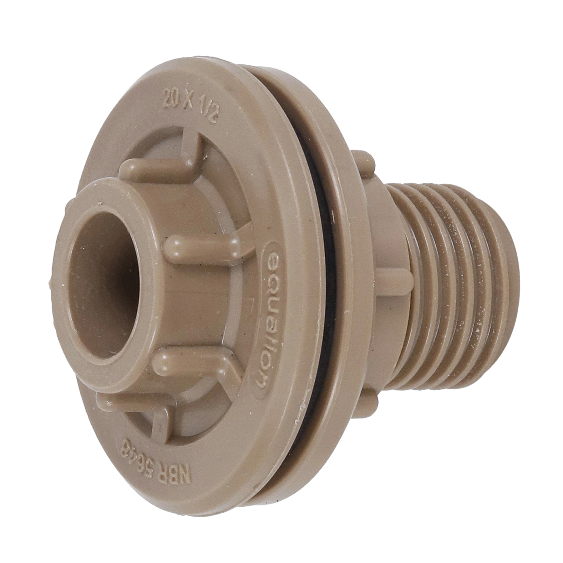 Adaptador Flange com Anel PVC Marrom Roscável e Soldável 1/2" 20mm Equation