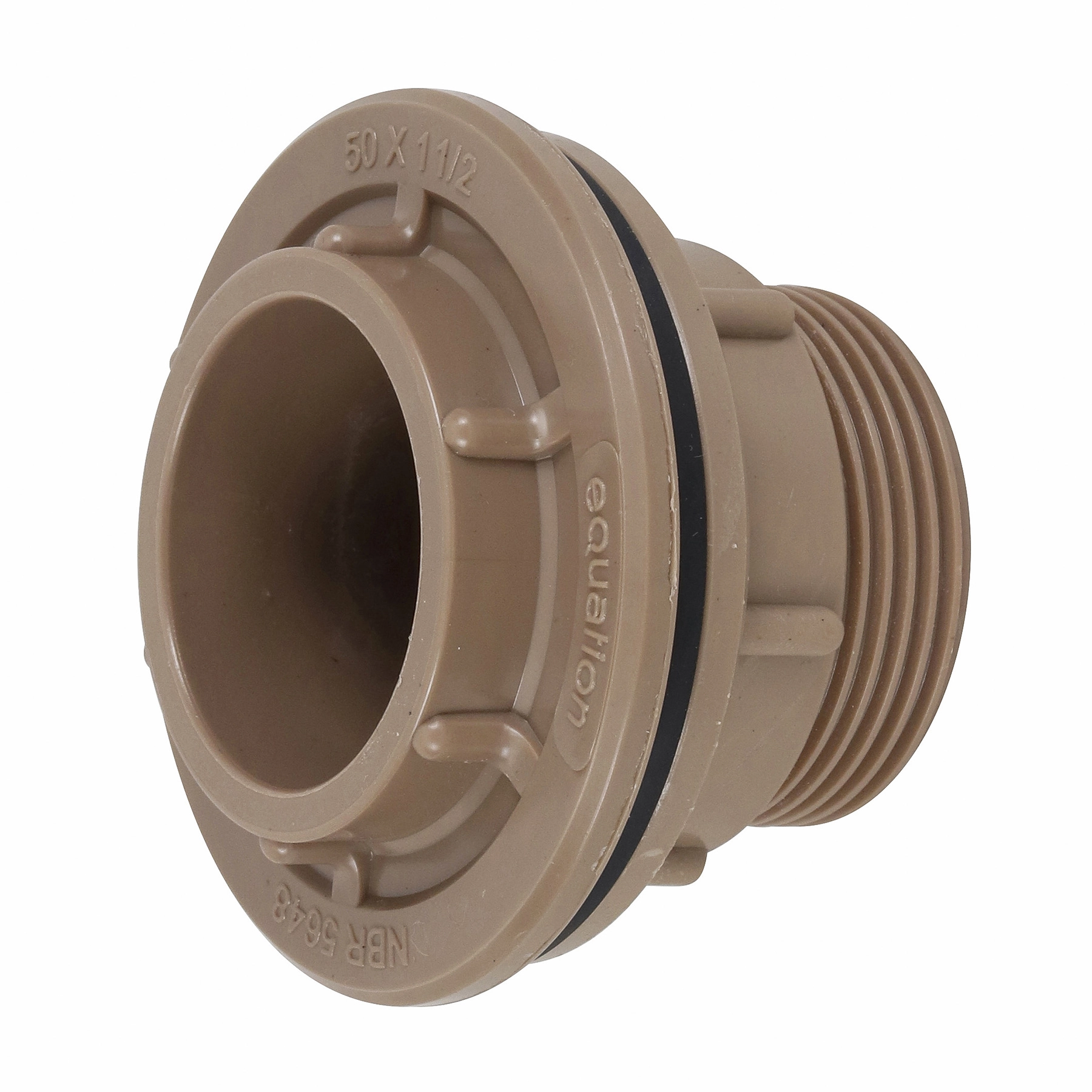 Adaptador Flange com Anel PVC Marrom Roscável e Soldável 1.1/2" 50mm Equation