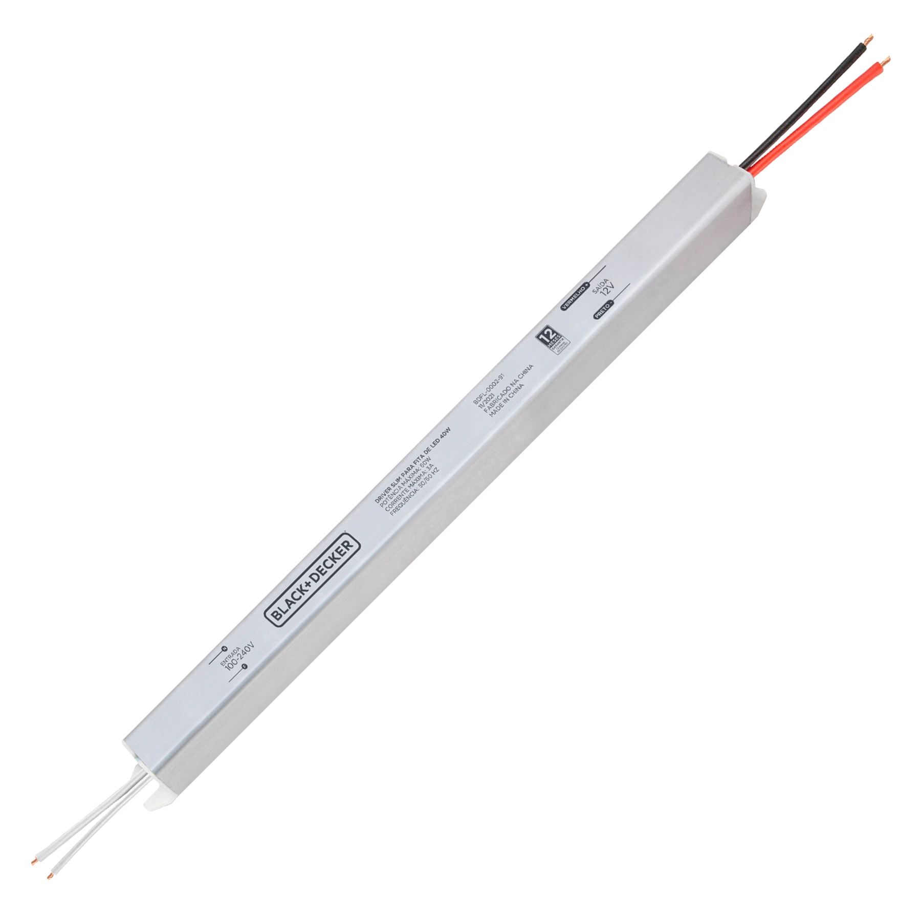 Driver para Fita Led IP20 60W 12V Black & Decker