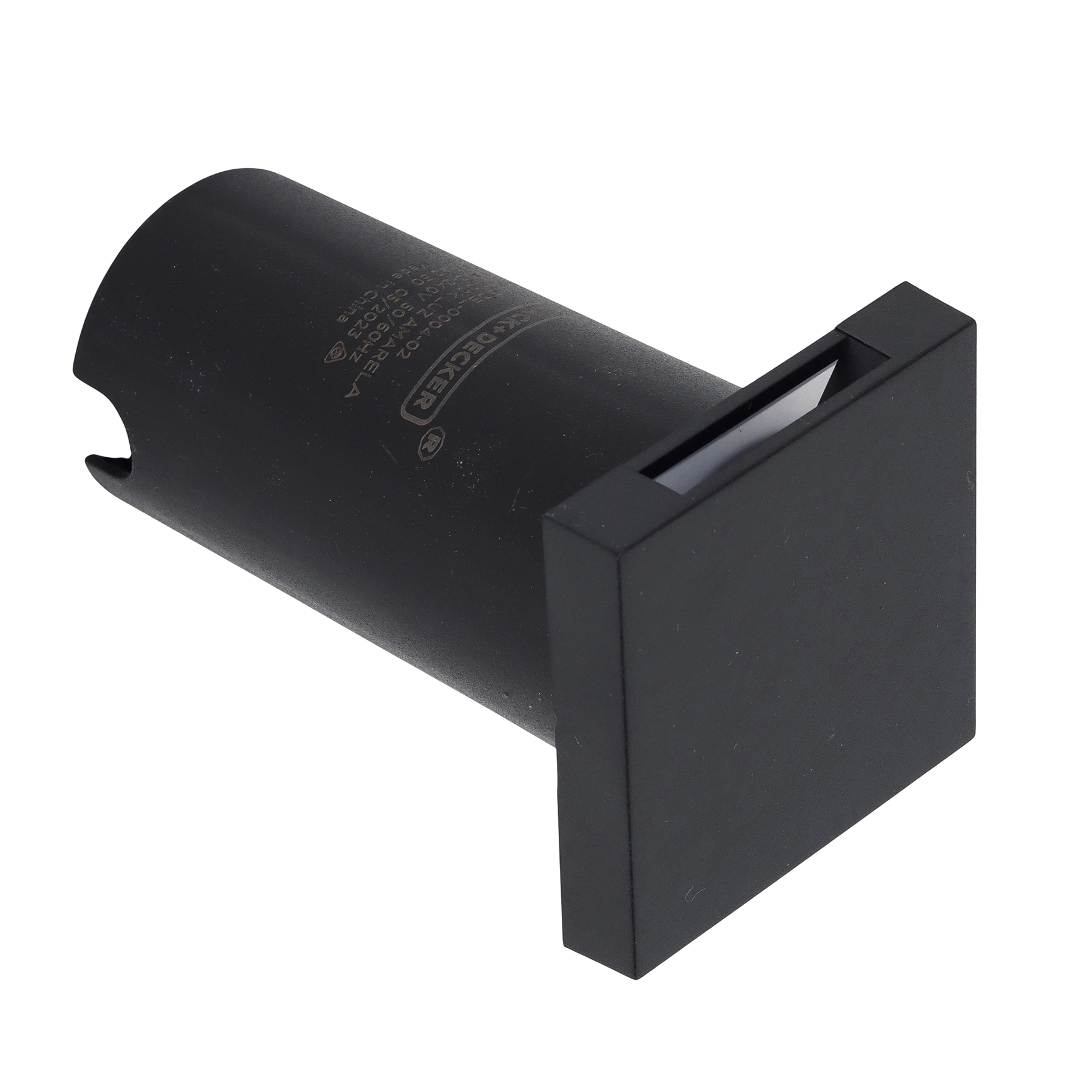 Balizador Quadrado de Embutir Com LED Externo Side Preto Luz Amarela 1W IP67 Black+Decker