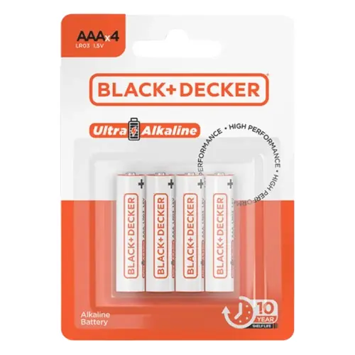 Pilha B D High Ultra Alkaline Aaa Lr03 1.5v Blister C 4 Bdbt 0aaa 04