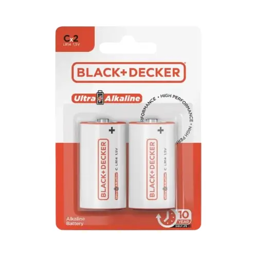Pilha Black Decker Ultra Alcalina 1.5vc Lr14 C/2