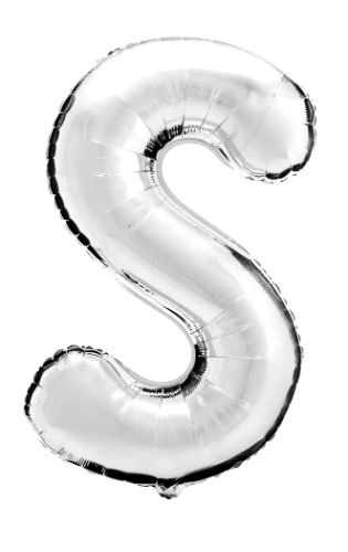 Balao Met 14 Prata Letra S