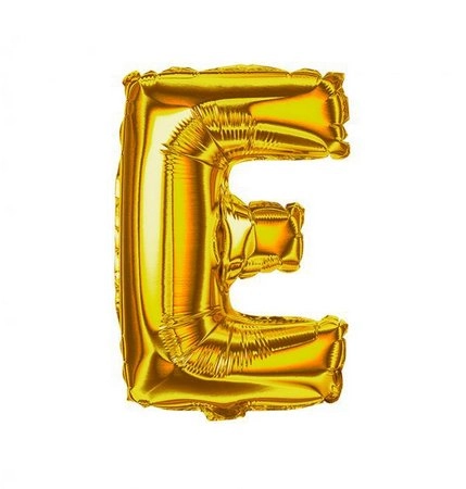 Balao Met 14 Dourado Letra E