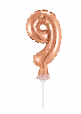 Balao Metalizado 5 Topo De Bolo Rose Gold N 9