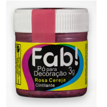Po P/ Decoracao Bril. Rosa Cereja 3g