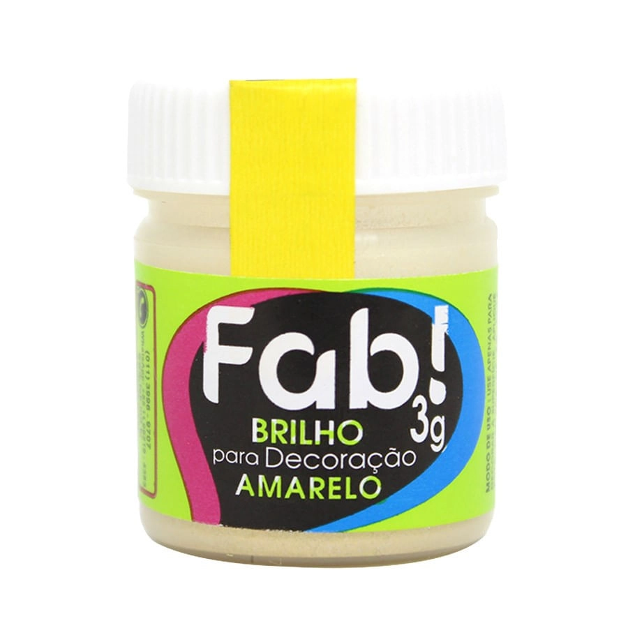 Po P/decor Brilhante Amarelo 3g Fab