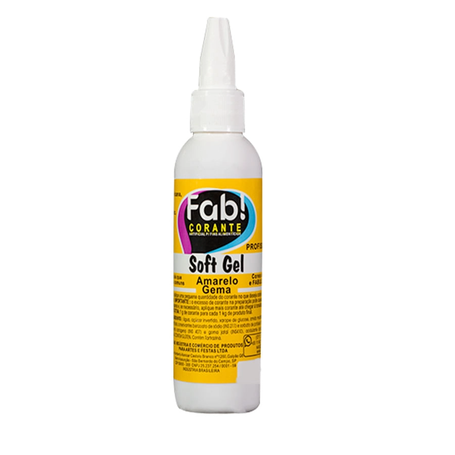 Corante Soft Gel Amar Gema 25g Fab