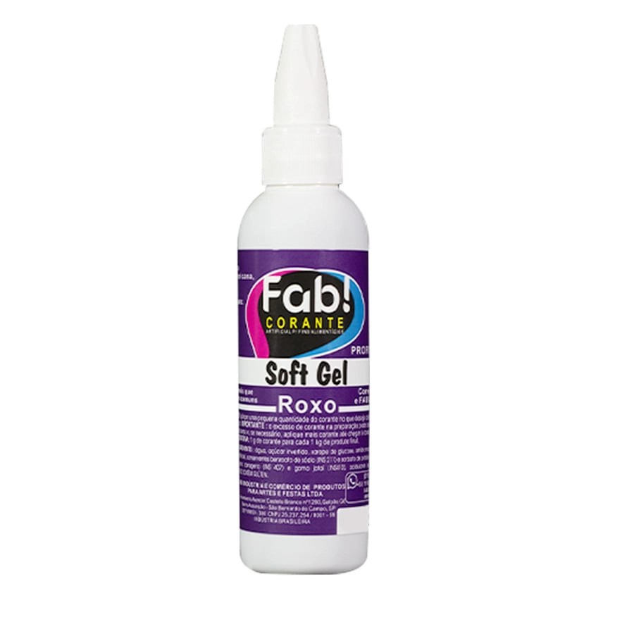 Corante Soft Gel Roxo 25g Fab
