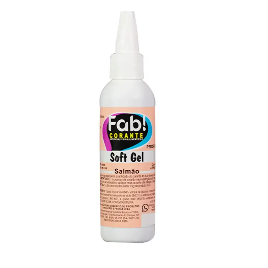 Corante Soft Gel Salmao 25g Fab