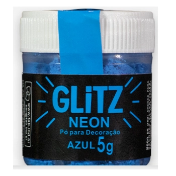 Po P.decor Neon Glittz Azul 5g Fab