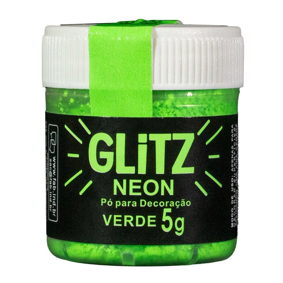 Po P.decor Neon Glittz Verde 5g Fab
