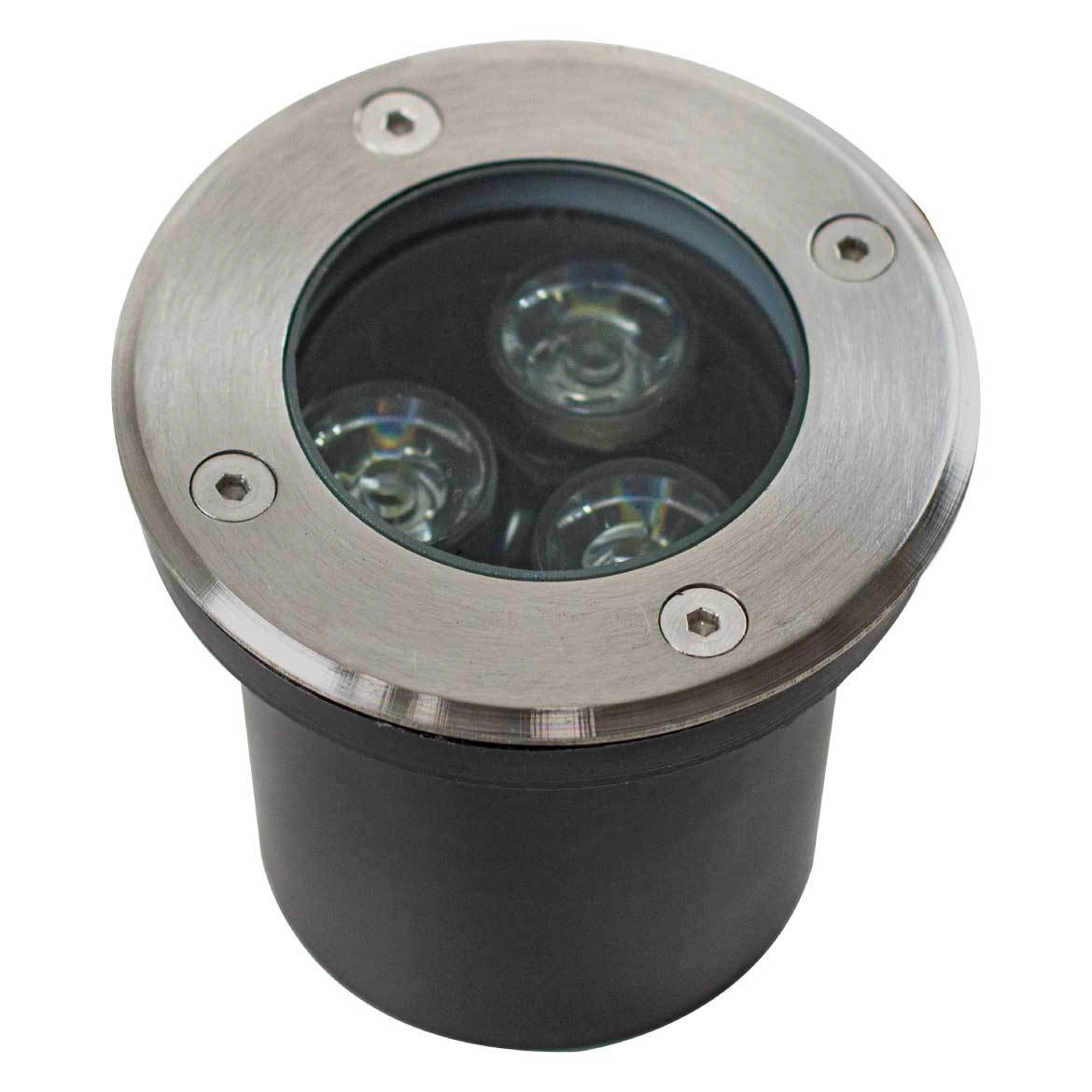 Balizador De Embutir Piso Solo Led Integrado Branco Frio 3w St2095