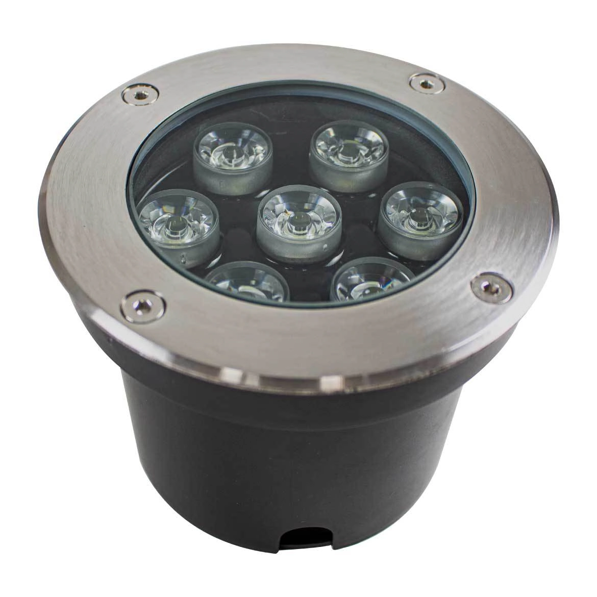 Balizador De Embutir Piso Solo Led Integrado Branco Frio 7w St2096
