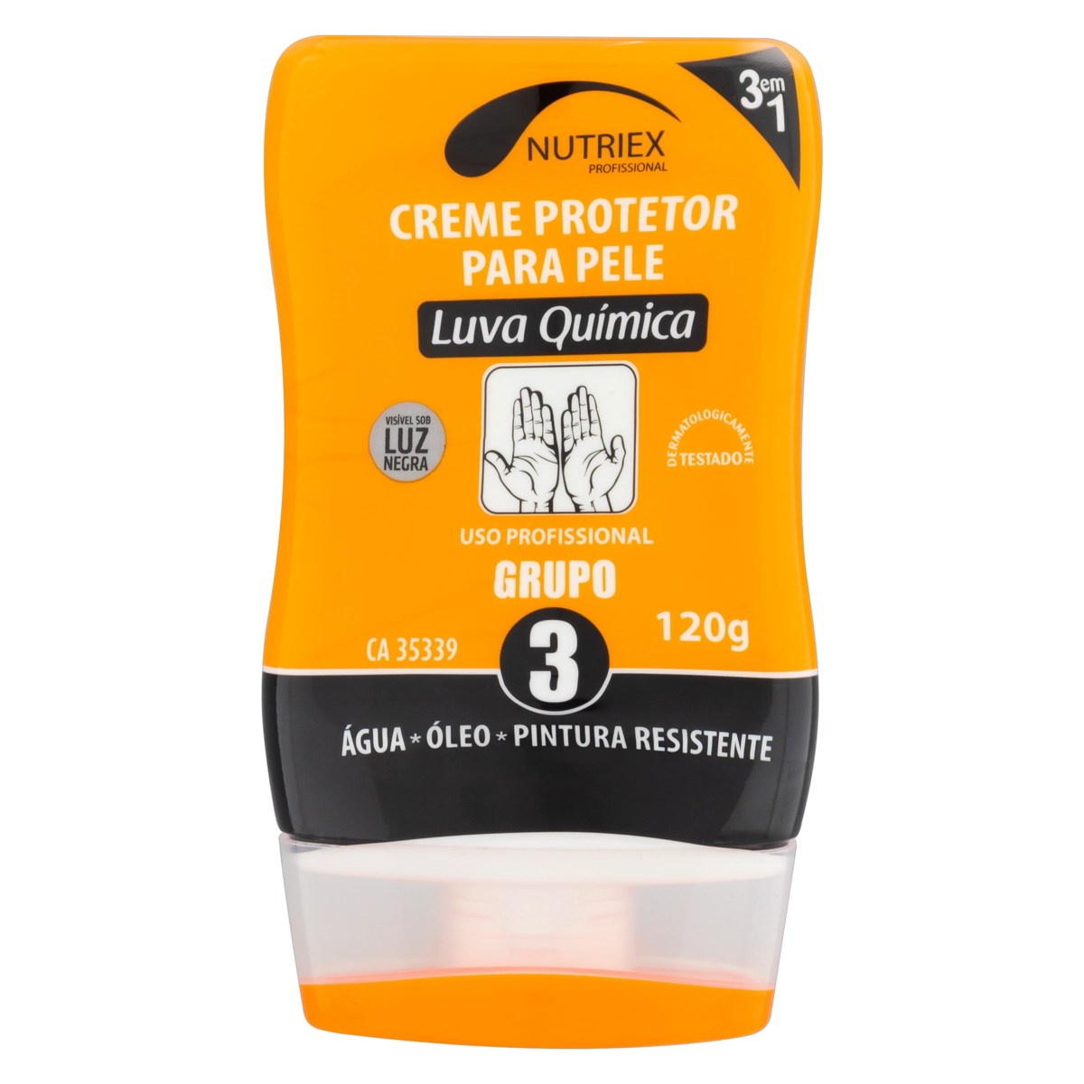 Creme Protetor Para Pele Luva Química Grupo 3 Nutriex Profissional Frasco 120g