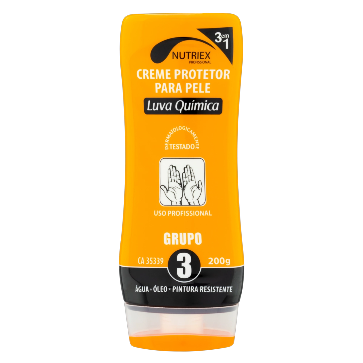 Creme Protetor Para Pele Luva Química Grupo 3 Nutriex Profissional Frasco 200g