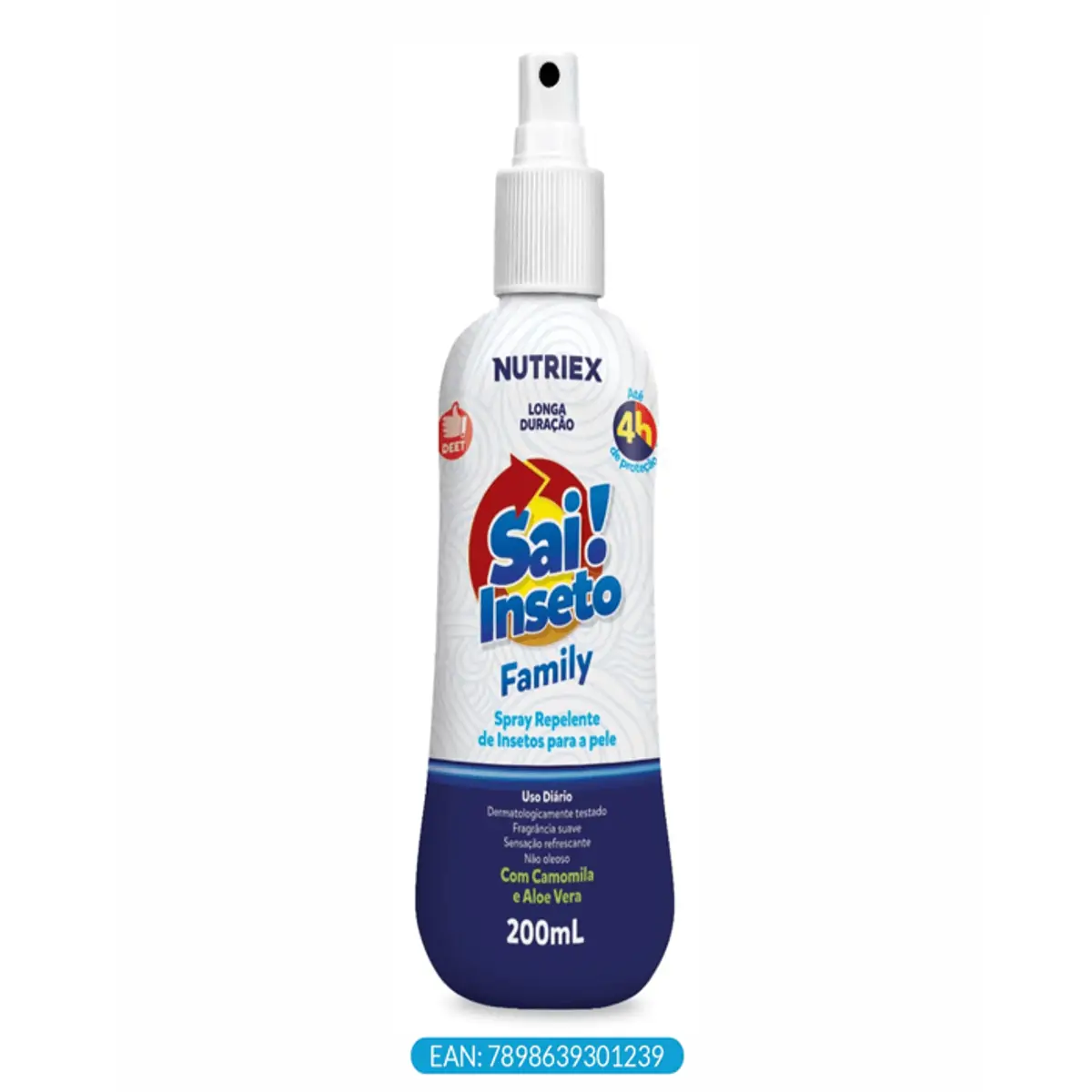 Repelente Sai Inseto Nutriex 200ml Family Kids Ate 4h Locao