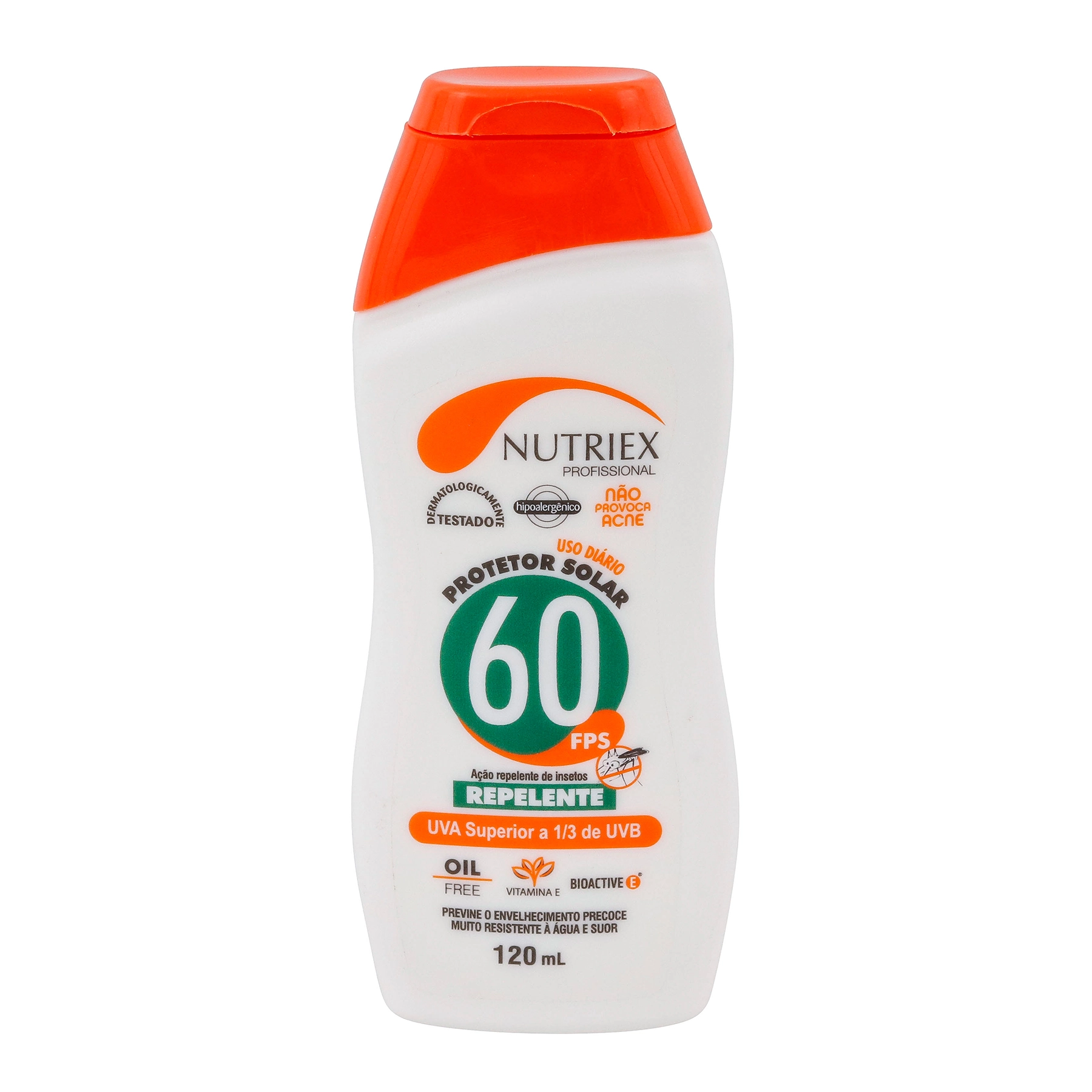 Protetor Solar Ação Repelente Fps 60 Nutriex Profissional Frasco 120ml