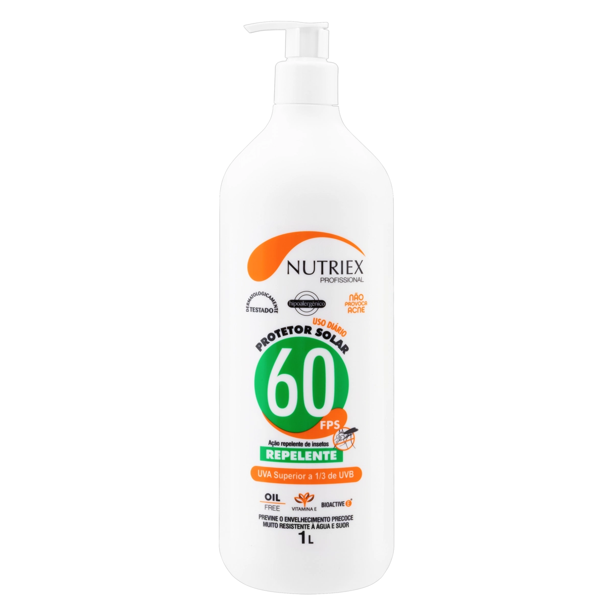 Protetor Solar Ação Repelente Fps 60 Nutriex Profissional Frasco 1l