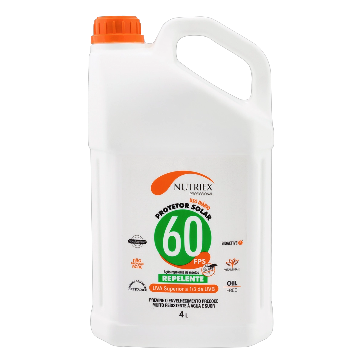 Protetor Solar Ação Repelente Fps 60 Nutriex Profissional Galão 4l