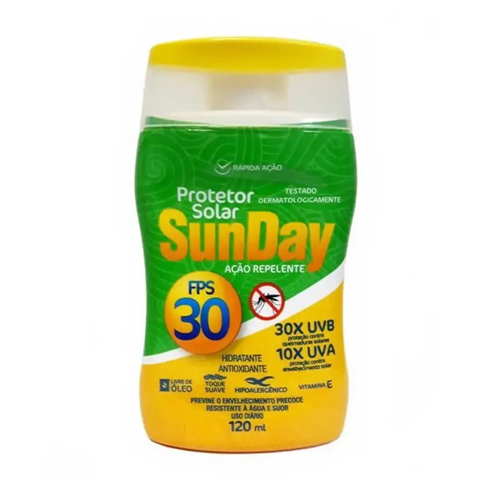 Protetor Solar Sunday FPS 30 Ação Repelente 120ml