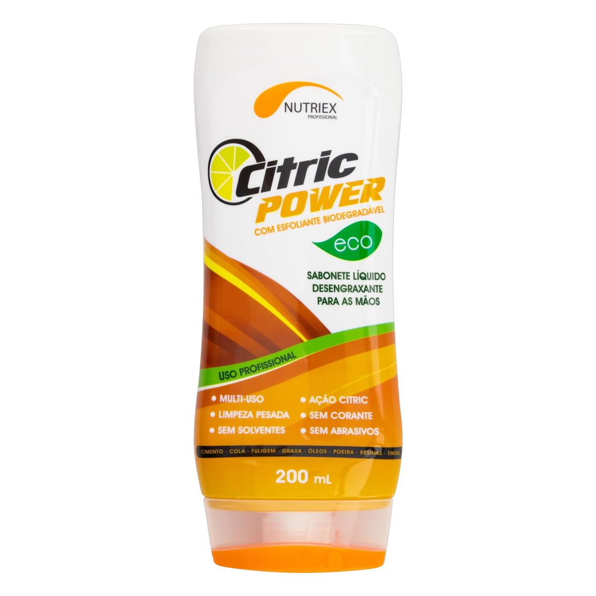 Sabonete Líquido Para As Mãos Desengraxante Com Esfoliante Citric Power Eco Frasco 200ml