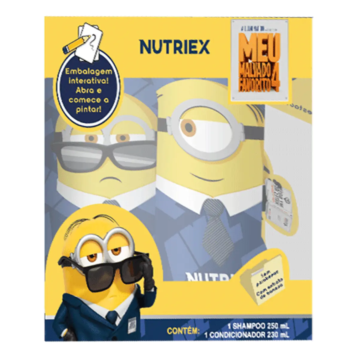 Kit Nutriex Minions Sh 250ml Cond 230ml