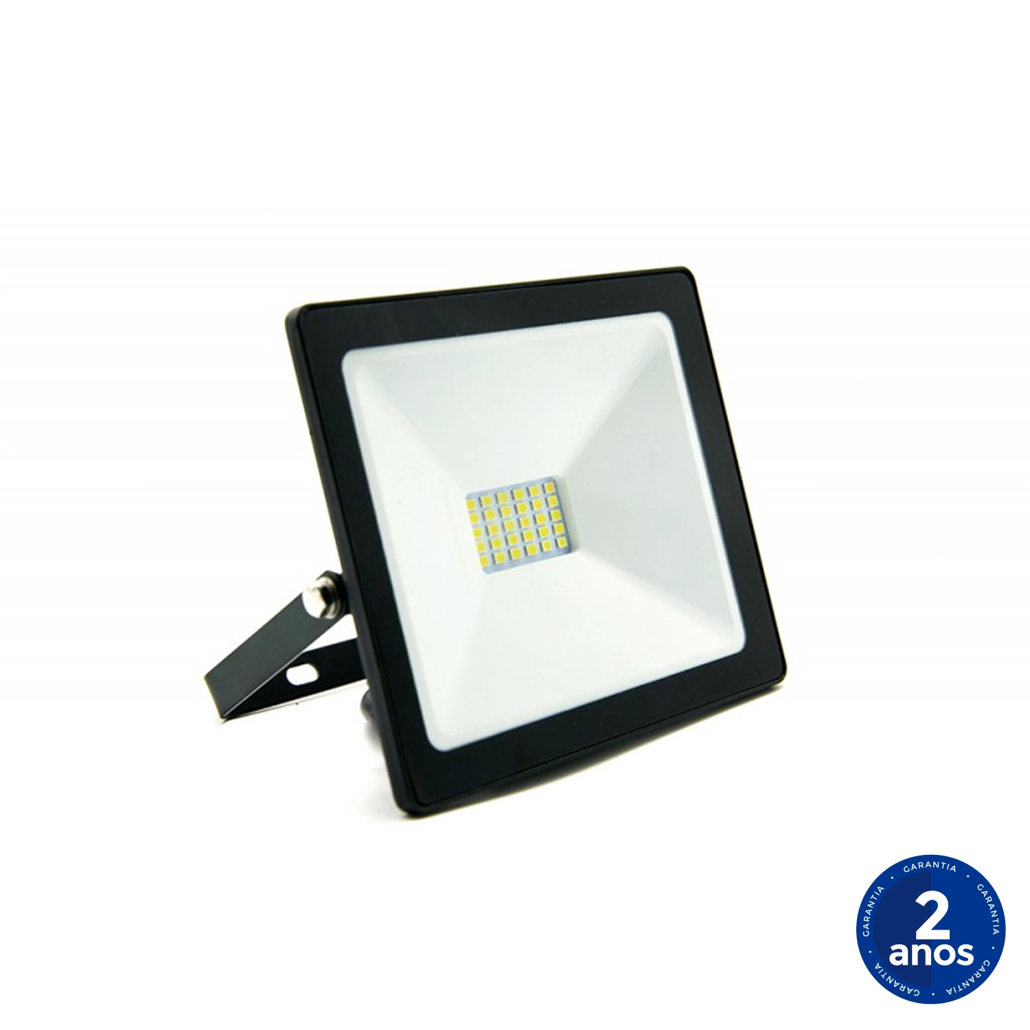 Refletor Holofote Compacto Slim Led Smd 20w Branco Frio 6500k A Prova D água Ip65