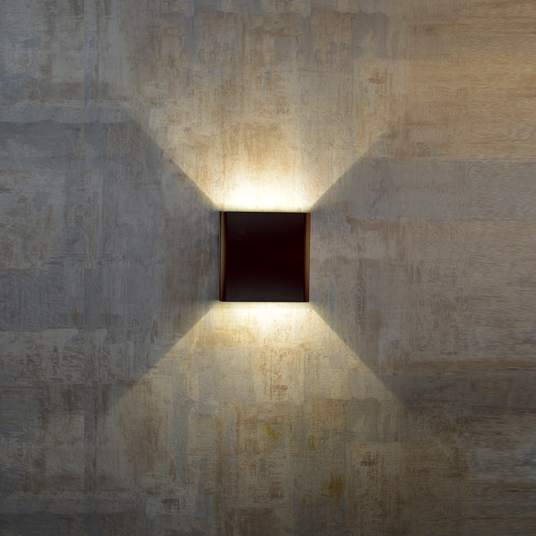 Arandela de Parede Externa IP65 Led Amarelo Wall Lights Inspire Marrom Bivolt
